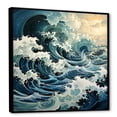 thumbnail image 2 of Designart "Abstract Azure And Snow Sea Tempest I" Coastal Floater Framed Wall Decor, 2 of 5