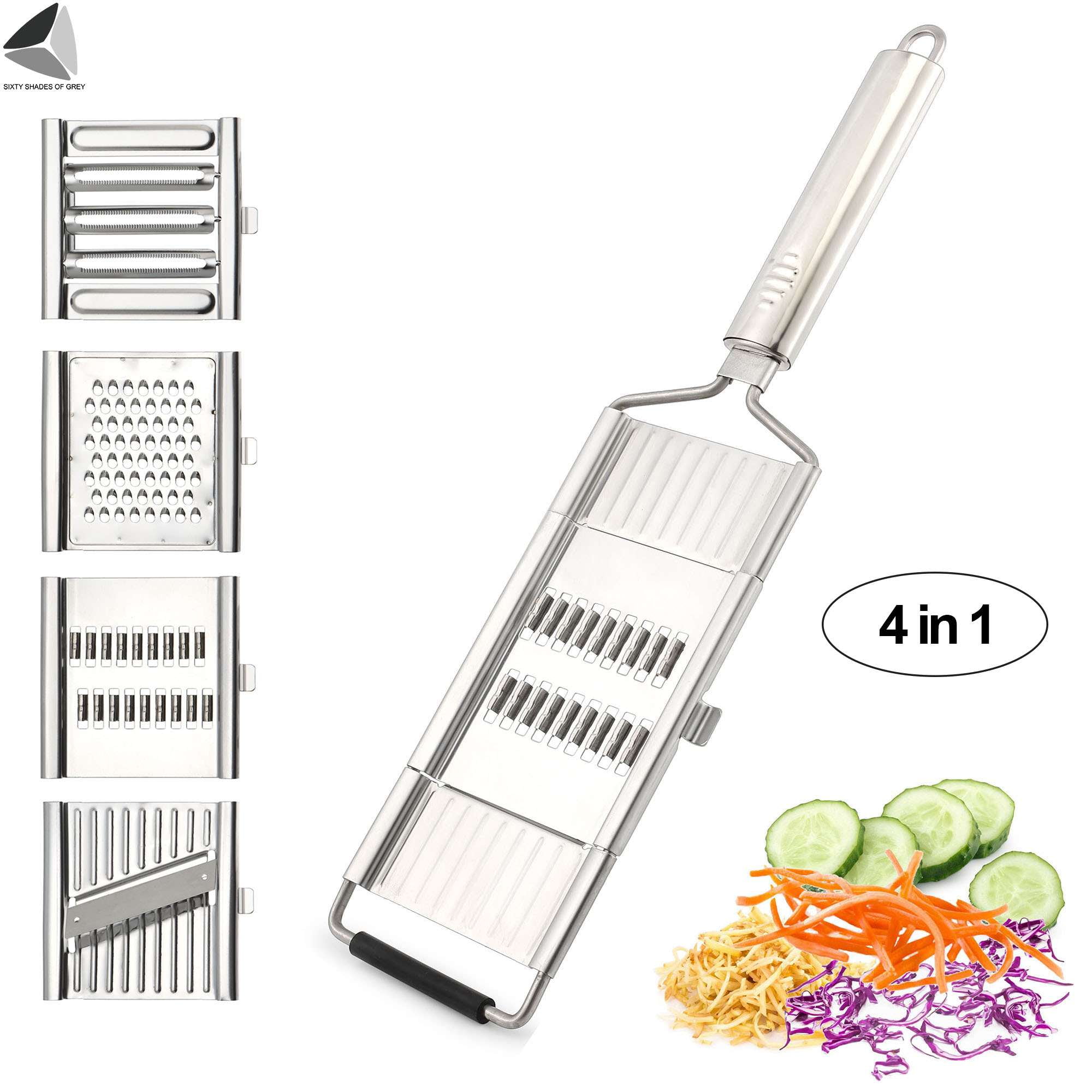 Sixtyshades 4 in 1 MultiPurpose Vegetable Slicer Cheese Grater