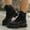 #294-Black, variant on Women's Mid-Calf Boots – Chunky Sole Lace-Up with Low Heel for Trendy Casual Looks, Versatile Styling Essential for Fall Winter Wardrobe
