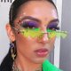 thumbnail image 2 of Fashion funny shaped sunglasses personality rimless love sunglasses trend street patting glasses, 2 of 2