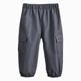 thumbnail image 4 of Gibobby Boys Pants Little Boys Pants Cargo Joggers Pants 2T 3T 4T 5T 6T 7T Toddler Quick Dry Lightweight Hiking Pants Kids Toddler Pull On Pants(18-24 Months,Dark Gray), 4 of 4