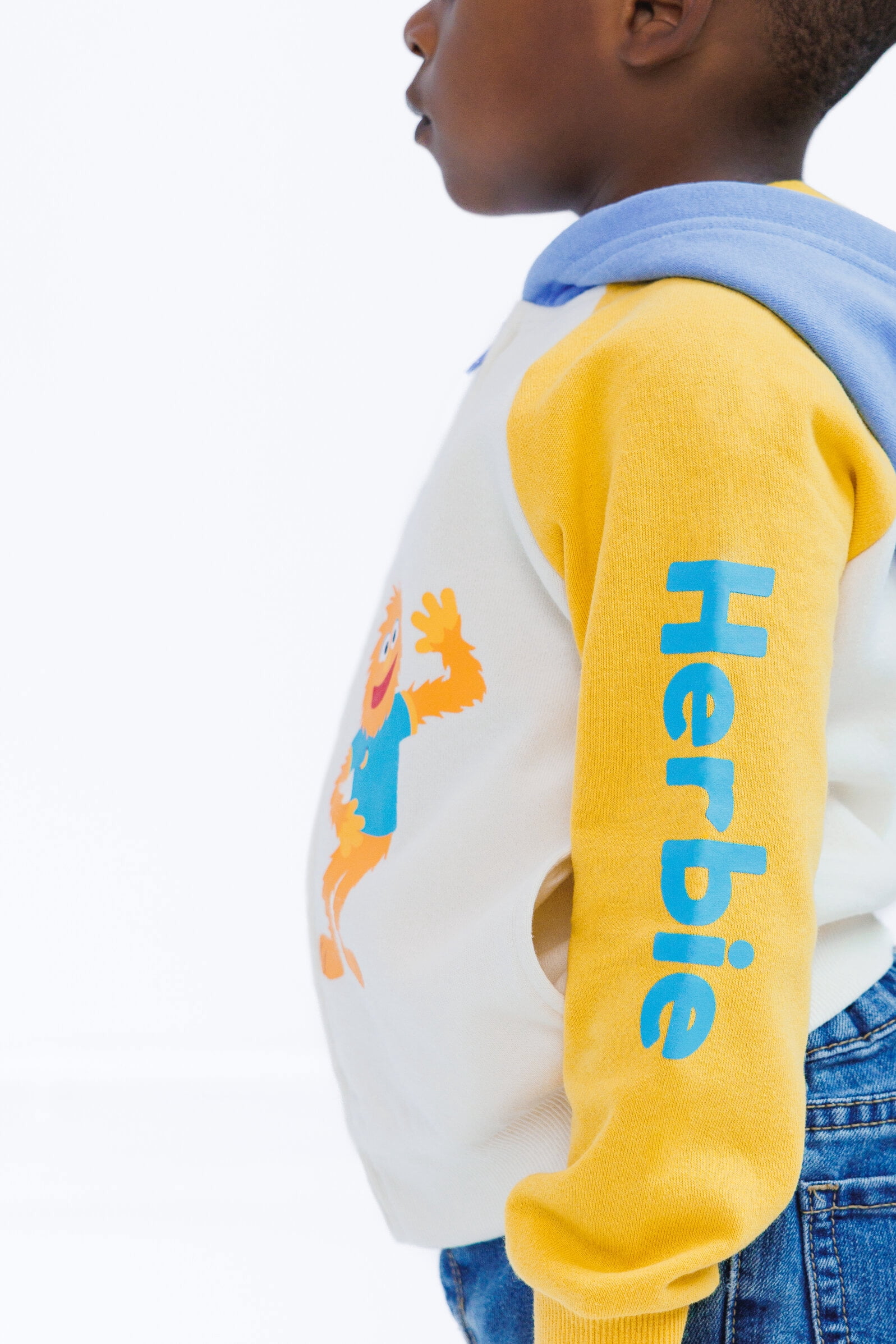 Ms. Rachel Baby Boy or Girl Fleece Zip-Up Hoodie Multi Herbie