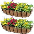 thumbnail image 4 of 24" Traditional Window Box / Wall Trough / Hayrack with Plant Liner, Set of 2, 4 of 4