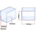thumbnail image 2 of SHAR 12 Pack Rectangular PVC Chair Leg Caps Scratch Proof Furniture Legs - 30 x 40mm (3.0 x 4.0cm) - Clear, 2 of 5