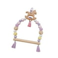 thumbnail image 4 of Bird swing juguete loro escalera de madera para pájaros pequeños periquitos cacatúas Troyanos, 4 of 8