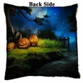 thumbnail image 2 of PKQWTM Night Scenery With Three Halloween Pumpkins Old Tree Reversible Mermaid Cushion Cover Home Decor Sequin Pillow Case Size 16x16 inches, 2 of 2