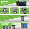 thumbnail image 4 of Toter Trash Can Greenstone with Wheels and Lid, 32 Gallon, 4 of 9