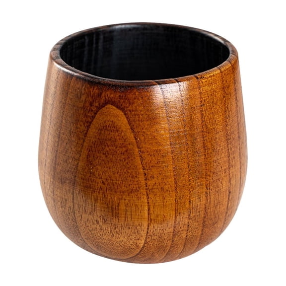 Wooden Tea Cups Water Cup Wood Coffee Mug Wooden Teacups Wine Mug for Drinking, Milk, Hot Drinks