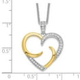 thumbnail image 7 of Sterling Silver & Gold-plated The Arms of Love 18in Heart Necklace and Pendant, 7 of 7