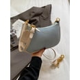thumbnail image 6 of Women’s Light Blue Colorblock Shoulder Bag, Hobo Purse with Chain Strap, 6 of 7