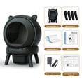 thumbnail image 4 of HLR 70L Smart Automatic Self-Cleaning Cat Litter Box, APP Control/Integrated Safety Protection, Cat Ears Design, Black, 4 of 10