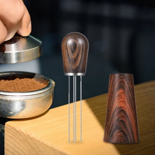 Espresso Coffee Stirrer Stainless Steel Mini Whisk Espresso Wooden
