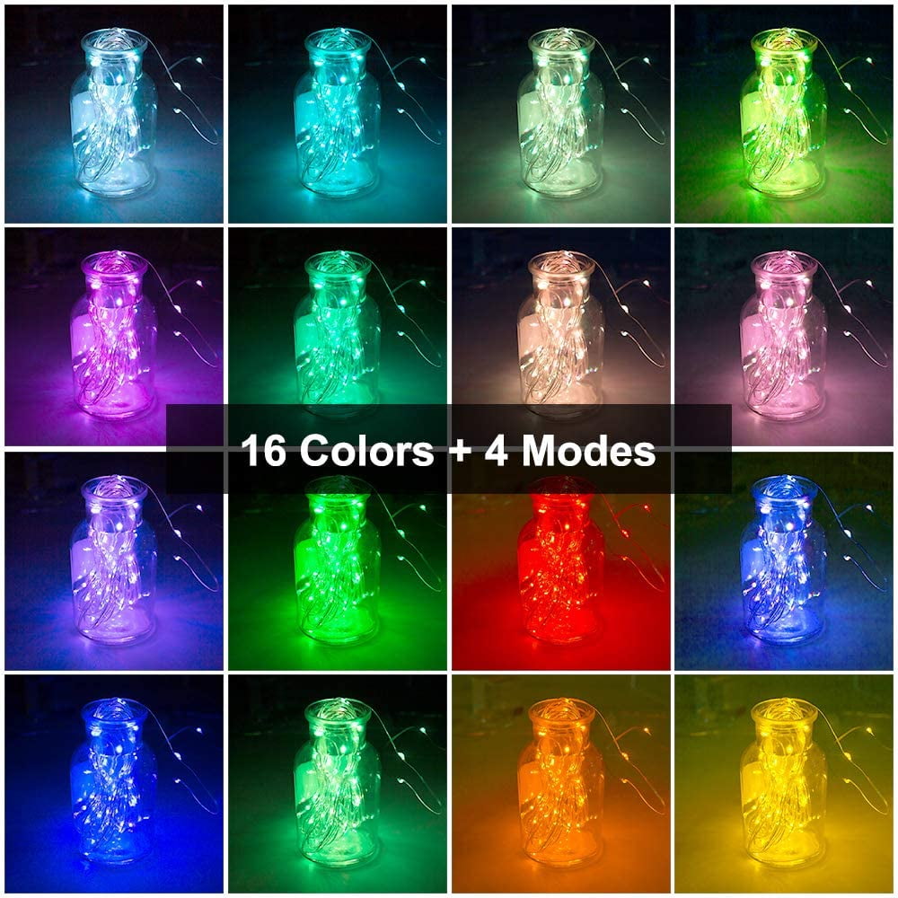 Metaku LED Multicolor String Lights Waterproof 32.8 Ft 100leds String