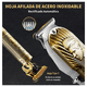 thumbnail image 5 of Maquina Cortar Cabello Cortadora Profesional con imagen de barbero Lab.G Dorado, 5 of 5