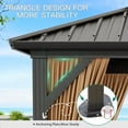 thumbnail image 3 of Luku 10x12FT Outdoor Hardtop Gazebo with Galvanized Iron Roof, Sturdy Aluminum Frame, Netting & Curtains, Wind Snow Resistant Permanent Gazebo for Patio, Lawn, Pool, Deck, 3 of 8