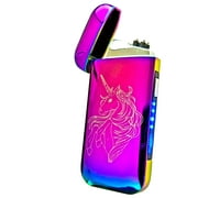 Vizliter Electronic Dual Arc Lighter, Electric Rechargeable, Elegant Design, Rainbow Unicorn