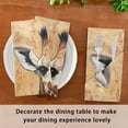 thumbnail image 6 of Napkin Satin Napkin 20*20Inchx6 Kitchen Towel Dinner Plate Towel Decorative Towel Napkin Tea Towel Suitable For Kitchen Table Pretty Flowers and Giraffes, 6 of 8