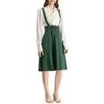 thumbnail image 1 of Unique Bargains Jupe Midi Plissée à Bretelles Rétro à Taille Élastique pour Femme, 1 of 7