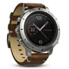 Garmin Fenix Chronos GPS Multi Sport Fitness Stainless Watch with Leather Band