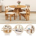 thumbnail image 4 of Gymax Dining Chair Set of 4 Upholstered Kitchen Chair w/ Padded Seat & Curved Backrest, 4 of 9