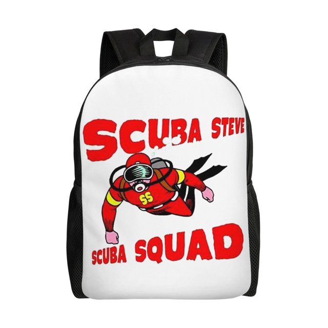Mochilas escolares Scuba Steve Scuba Squad para estudiantes, mochilas de viaje, bolsos para portátil, bolsos de hombro para hombre y mujer.