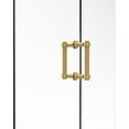 thumbnail image 2 of Contemporary 6 Inch Back to Back Shower Door Pull with Grooved Accent, 2 of 2