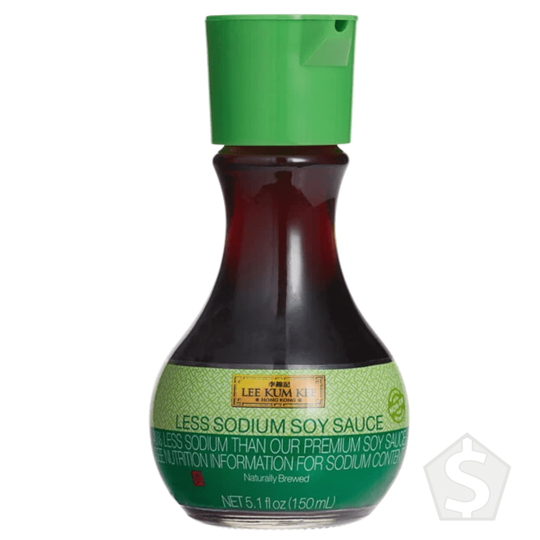 Lee Kum Kee 5.1 fl. oz. Less Sodium Soy Sauce Bottles - 6/Case