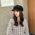 thumbnail image 6 of Classic Wool Beret Hat for Women Newsboy Hats Black Visor French Beret Cabbie Cap Hat Winter Hat Fashion Ladies Hats, 6 of 7