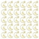 thumbnail image 1 of Uxcell 100Pcs Aleación de Pendientes de Bisel Abierto, Colgante de Marco Hueco de Luna y Estrella, Dorado, 1 of 6