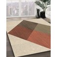 thumbnail image 3 of Ahgly Company Machine Washable Indoor Square Transitional Sienna Brown Area Rugs, 3' Square, 3 of 7