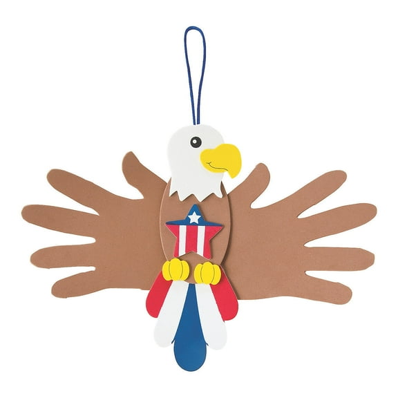 Foam Handprint Patriotic Eagle Craft Kit - Craft Kits - 12 Pieces