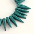 thumbnail image 1 of Dyed Synthetical Turquoise Bead Strands Tusk Shape Teal 6~8x24~28mm Hole: 2mm about 62pcs/strand 15.94 inch, 1 of 2