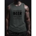 thumbnail image 2 of "I MAKE BEER DISAPPEAR" Impresión De Camiseta De Tirantes Redonda Casual Para Hombres, Camiseta De Tirantes Para Hombres Para El Verano, Entrenamiento Al Aire Libre En El Gimnasio, Culturismo, Fitness, 2 of 4