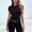 Black, variant on Women's Casual Fitted T-Shirt Crew Neck Short Sleeve Slim Fit Basic Top Orange M