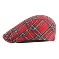 thumbnail image 2 of Minzimin Mens Adjustable Colorful Striped Plaid Ivy Newsboy Cabbie Gatsby Golf Cap Flat Cotton Hat Thin Cap, 2 of 6