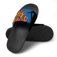 thumbnail image 4 of GZHJMY Stylish Slides for Women Men, Young Man with A Microphone Reads A Rap Soft Flexible Slip-on Sandals Slippers, 4 of 7