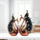 thumbnail image 5 of Conjunto de 2 figuras de cisne en forma de pareja, adornos de resina, regalos para enamorados, bodas. Rosa negro, 5 of 9