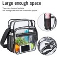 thumbnail image 3 of HUGFEGWE PVC Transparent Shoulder Bag, Fashion Reinforced Stitches Large Capacity PVC Shoulder Bag for Beach,Concert,Work CA919-136916, 3 of 9