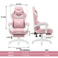 thumbnail image 2 of Hoffree Gaming Chair with Massage Fabric Office Chair with footrest for Adults, Ergonomic Gamer Chair with Headrest and Lumbar Support for Office Gaming, 440 LBS, 2 of 9