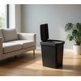 thumbnail image 4 of Pack of 4 - 7.5 Gallon/30 quart/28.39 L Touch Top Wastebasket, Black, 4 of 6