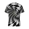 thumbnail image 3 of Rocae 3D Vortex Illusion for Men's Moisture-Wicking Crew Tee - T-Shirt for Sports, Outdoor Activities, and Casual WearMedium, 3 of 9