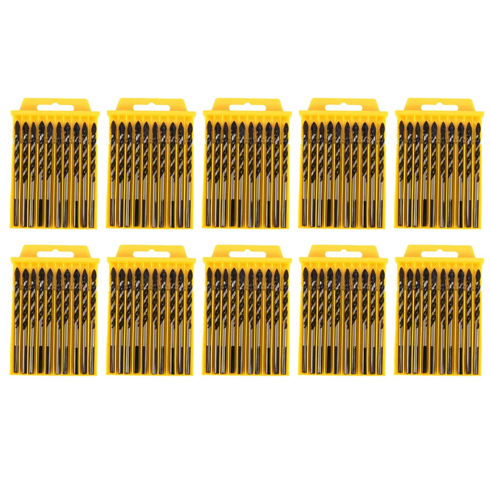 Multipurpose Drill Bits, 100Piece 6mm MultiMaterial Drill Bit Set for