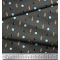 thumbnail image 3 of Soimoi Gray Rayon Crepe Fabric Circle & Oval Geometric Print Sewing Fabric Yard 46 Inch Wide, 3 of 3