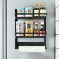 thumbnail image 1 of Xihbxyly Estante Magnético de Cocina, Estante de Almacenamiento Plegable, Organizador de Pared, Diseño Compacto, Fácil Instalación, Fijación Magnética, Almacenamiento Dividido En Dos Niveles, 31 X 11, 1 of 6