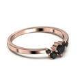 thumbnail image 3 of Radhika Black Diamond Moissanite Ring 18K Rose Gold Over Silver, 3 of 4