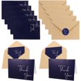thumbnail image 1 of Tarjetas de agradecimiento, 10 juegos, suministros de oficina, tarjetas de regalo, sobres, pegatinas, saludos, en blanco, para profesores, amigos, colegas, negocios, bodas, papel, 1 of 8