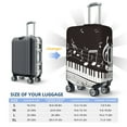 thumbnail image 4 of Kdxio Piano Keys With Musical Notes Pattern Luggage Cover Washable Suitcase Cover Suitcase Protector Anti-scratch Suitcase cover Fits 18-32 Inch Luggage-Large, 4 of 7