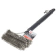 thumbnail image 2 of Chef Craft Select Tri-Horizontal BBQ Grill Brush, 16 inches in Length, Stainless Steel/Black, 2 of 2