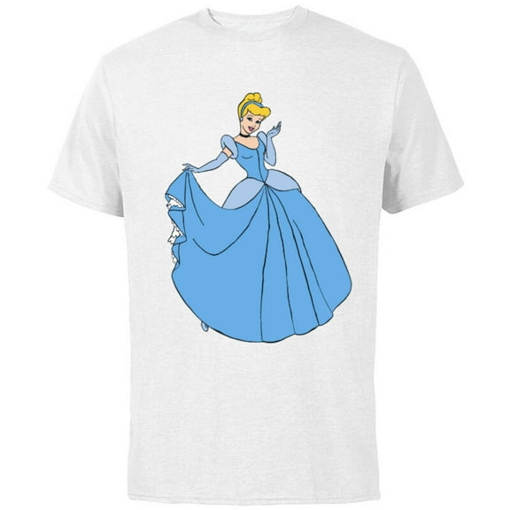 Disney Princess Cinderella in Ballgown Classic T-Shirt - Short Sleeve Cotton T-Shirt for Adults - Customized-White