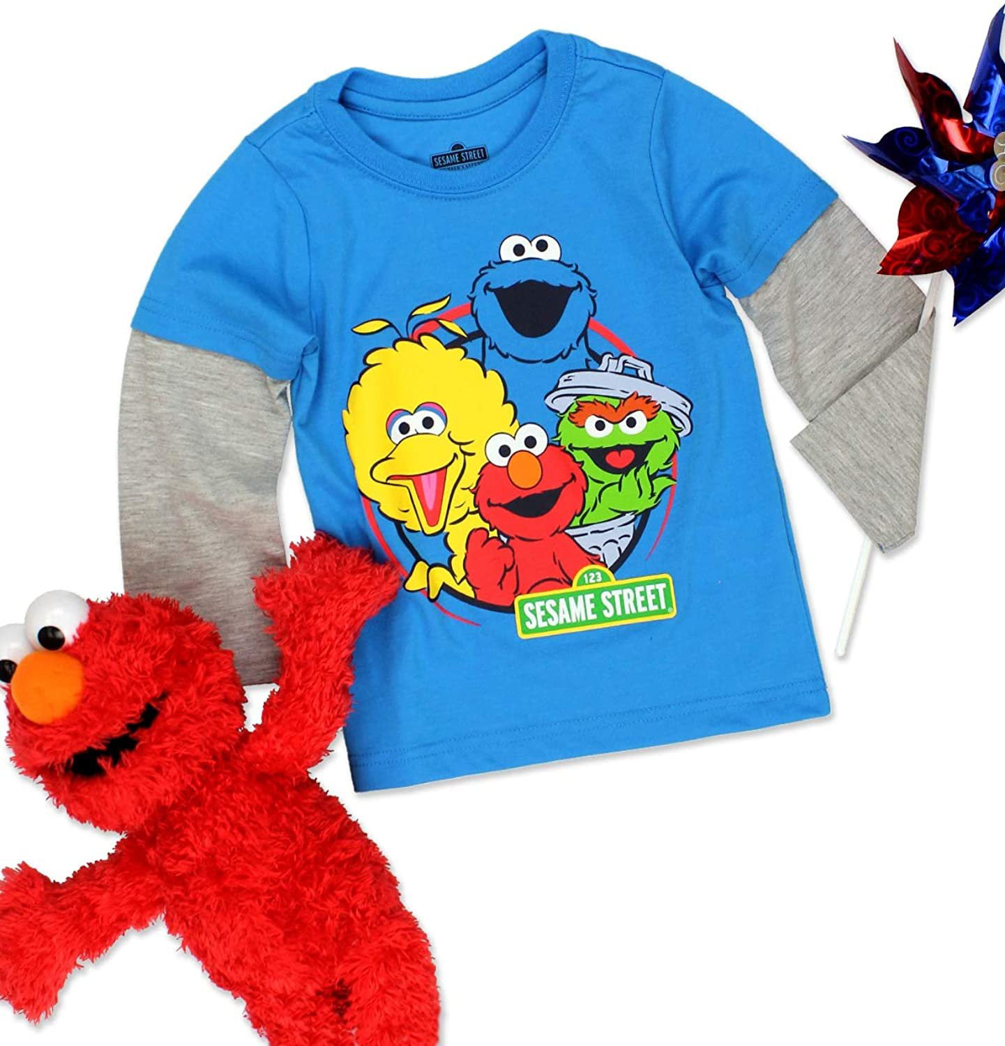 Sesame Street Elmo Boys Baby Toddler Polo Collared Tee Shirt BSGC407 